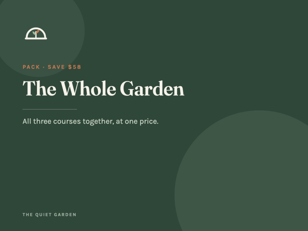 The Whole Garden — all three courses