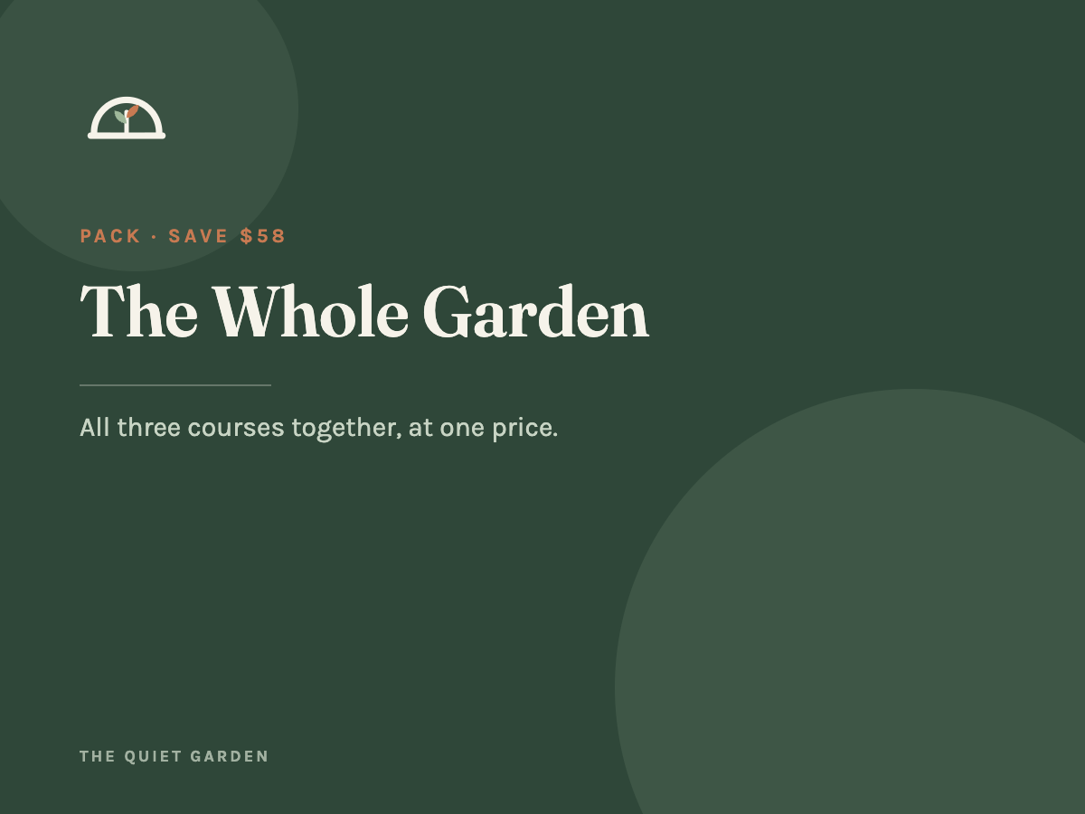 The Whole Garden — all three courses